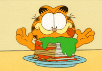 GIF du chat affamé par Garfield